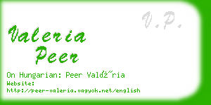 valeria peer business card